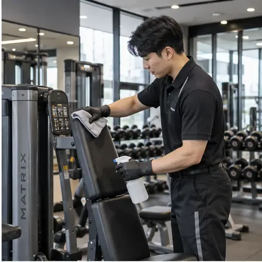 광진구 헬스장청소 운동기구와 손잡이 접촉면을 위생적으로