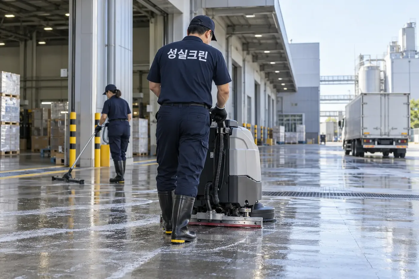 성실크린 부산중구 산업단지청소 현장