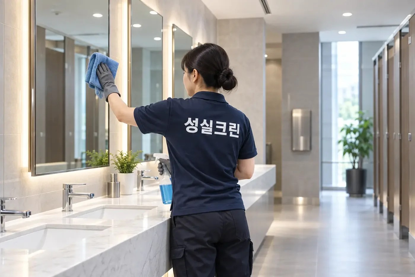 성실크린 성북구 화장실청소 현장
