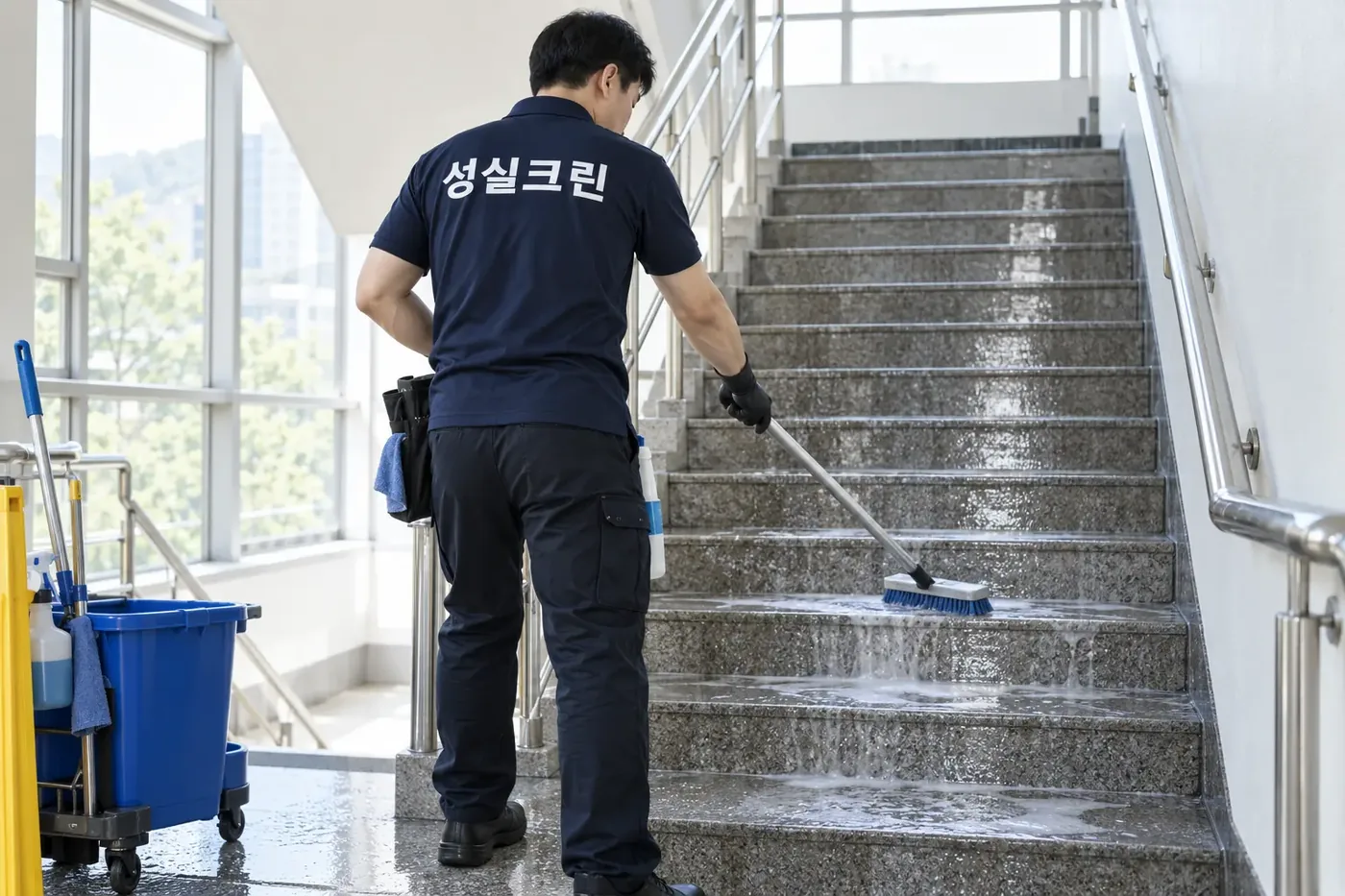 성실크린 성북구 계단청소 현장
