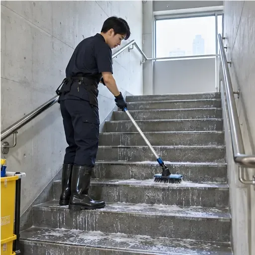 성북구 계단청소 계단 면과 논슬립 틈새까지 꼼꼼하게
